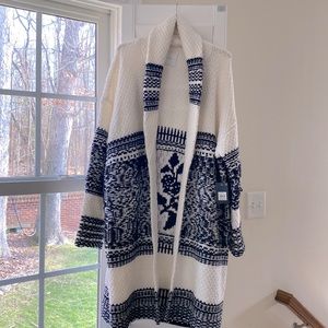 NWT Lucky black and white open cardigan